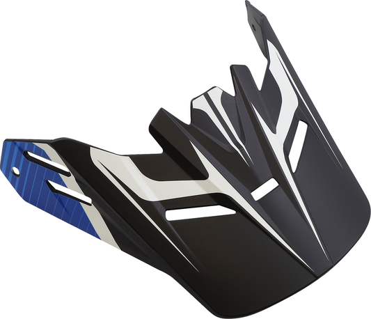 Z1R Youth Rise Visor Kit in Flame Blue with blue and orange design, compatible with Z1R helmets, part number 0132-1490.