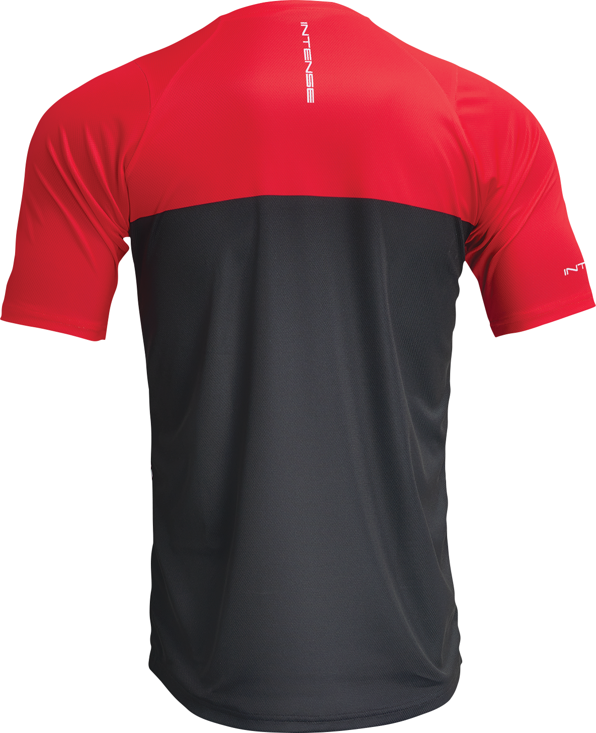 Red and black THOR Intense Assist Censis short-sleeve jersey in XL size, featuring technical fabric and race-inspired design.