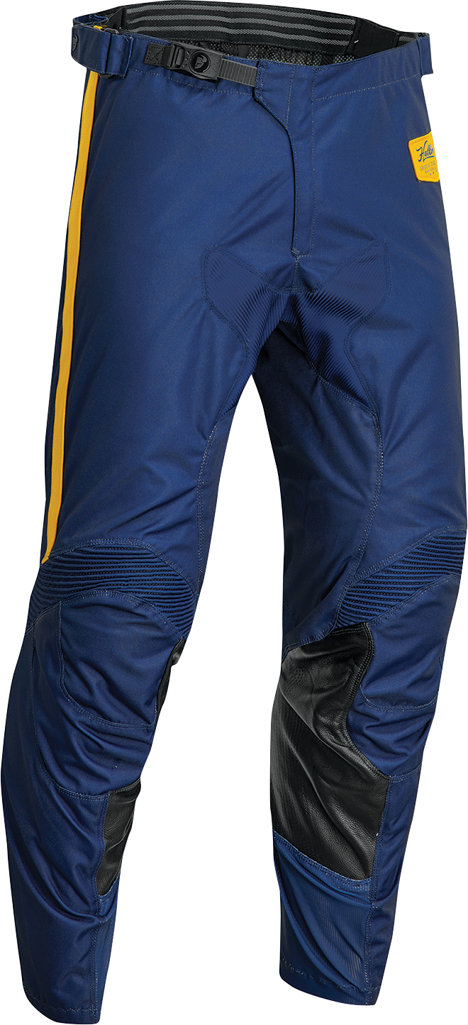 THOR Hallman Legend motorcycle riding pants in navy, US size 30, featuring durable fabric and comfort-focused design.