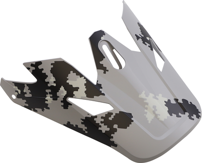Z1R Rise Visor Kit in Digi Camo Gray for Z1R Rise Camo 2 helmets, showing clear camo pattern and visor attachment details.
