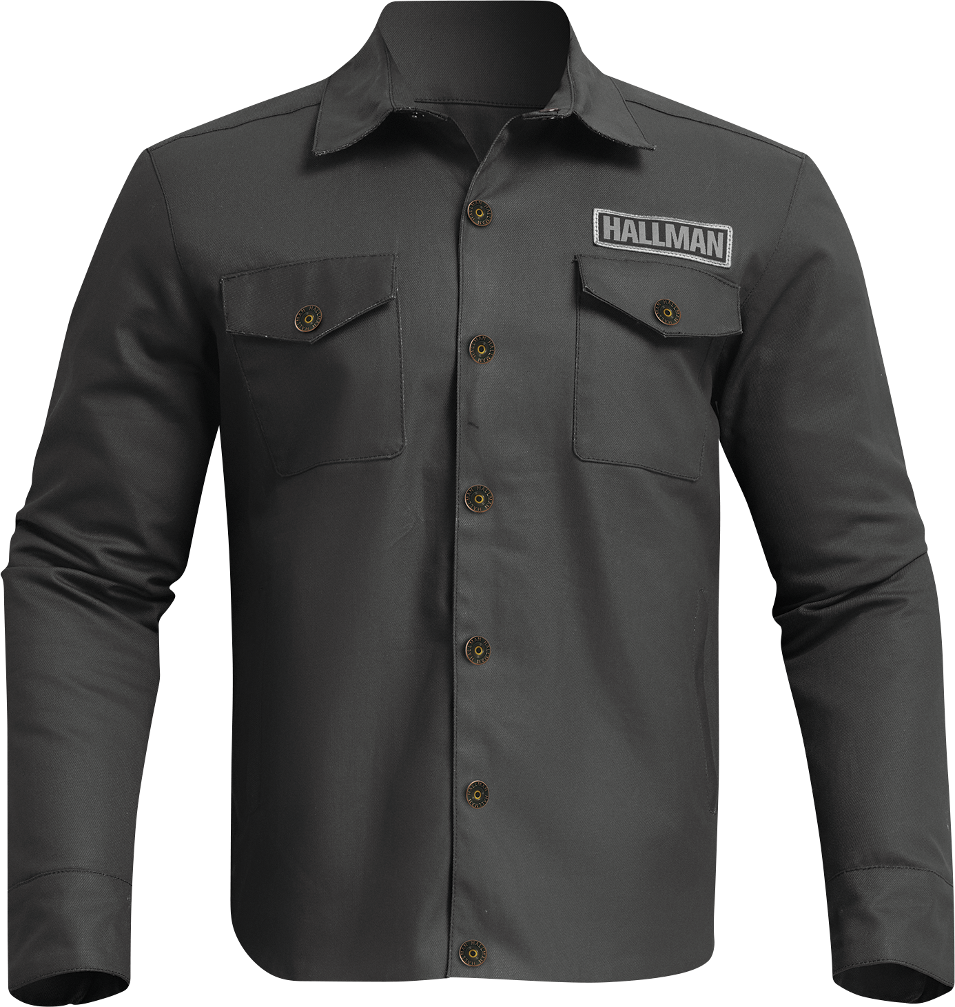 Black THOR Hallman Lite Jacket in medium size, lightweight motorcycle jacket with protective features.