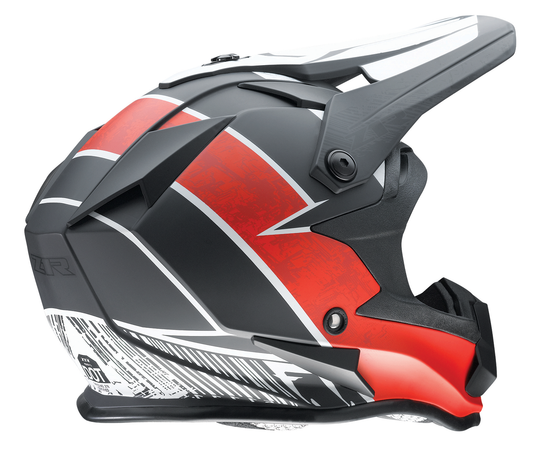 Z1R, Z1R Youth F.I. Helmet - Fractal Matte Black/Red, MIPS® Technology, Size Medium (0111-1518)