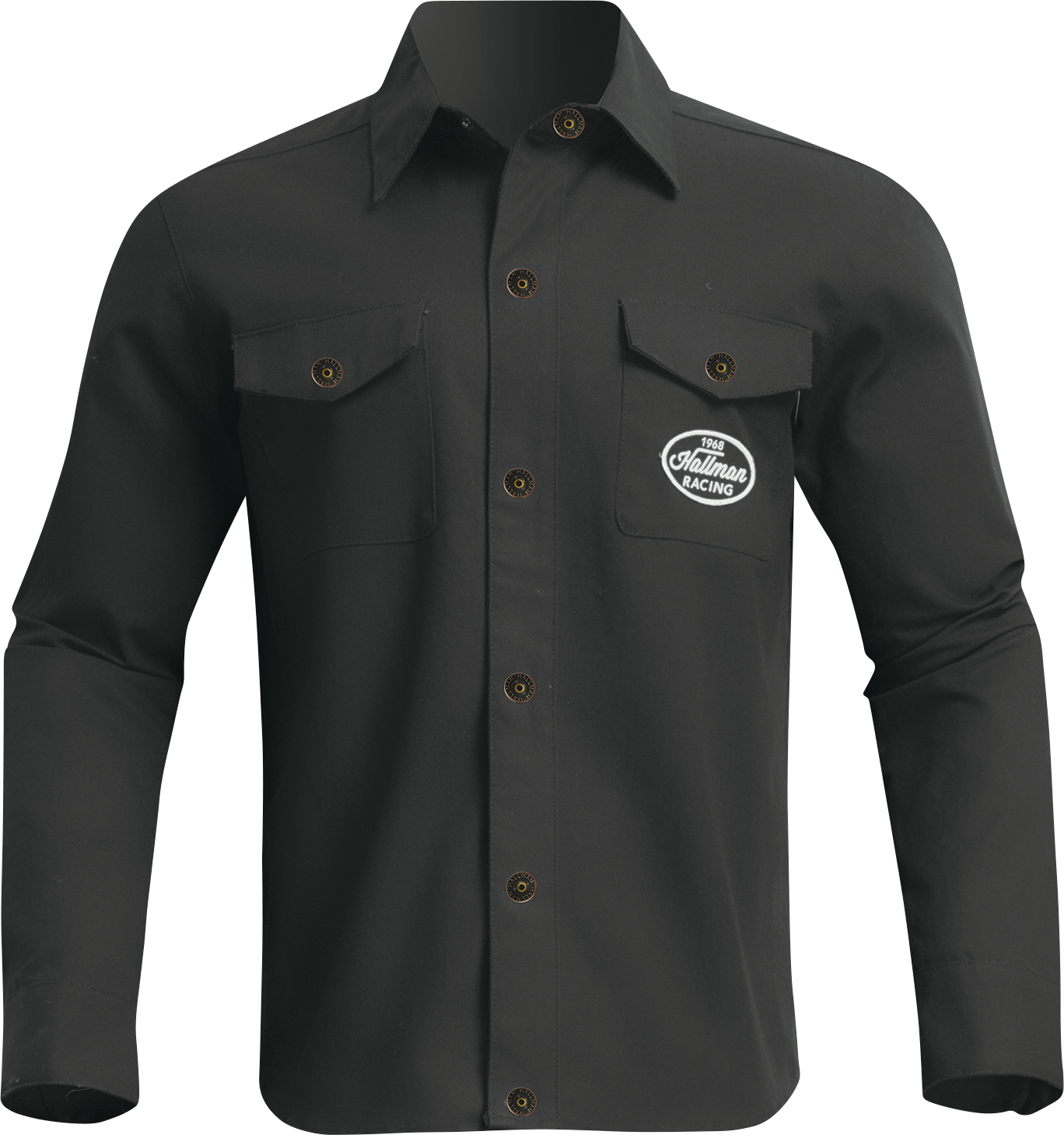 Black THOR Hallman Over Shirt in cotton canvas, size XL, featuring durable construction and casual fit.