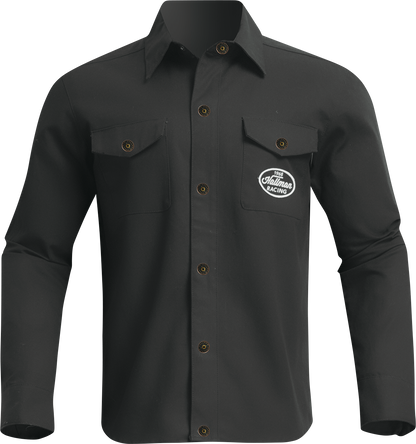 Black THOR Hallman Over Shirt in cotton canvas, size XL, featuring durable construction and casual fit.