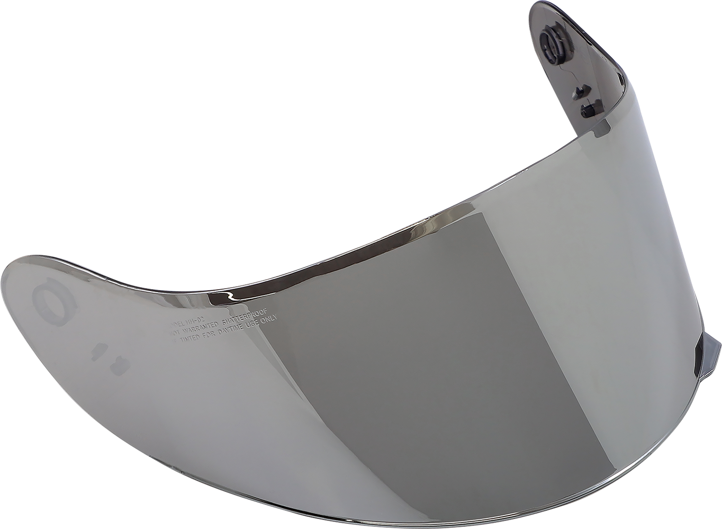 Z1R Youth Warrant Mirror Shield part 0130-1006 showing a clear, reflective motorcycle shield with mounting hardware.