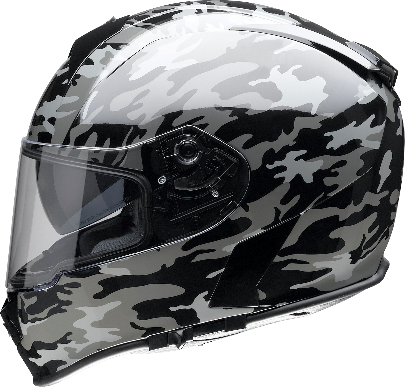 Z1R, Z1R Warrant Helmet - Camo Black/Gray, XS | Polycarbonate Shell, Drop-Down Sun Visor & Moisture-Wicking Liner