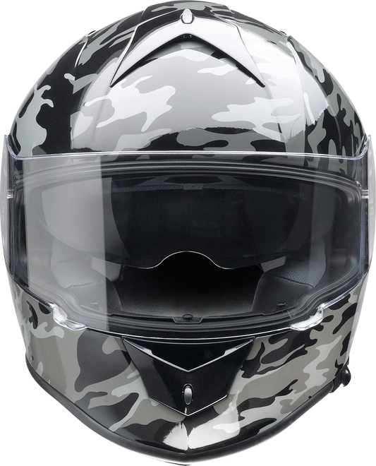 Z1R, Z1R Warrant Helmet with Camo Design - Black/Gray, Small, Part 0101-14366