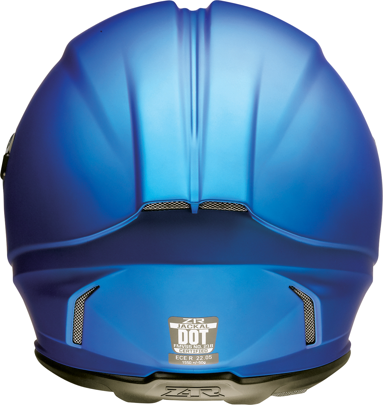 Z1R Jackal helmet in satin blue, 3XL size, featuring a sleek design and detailed graphics.