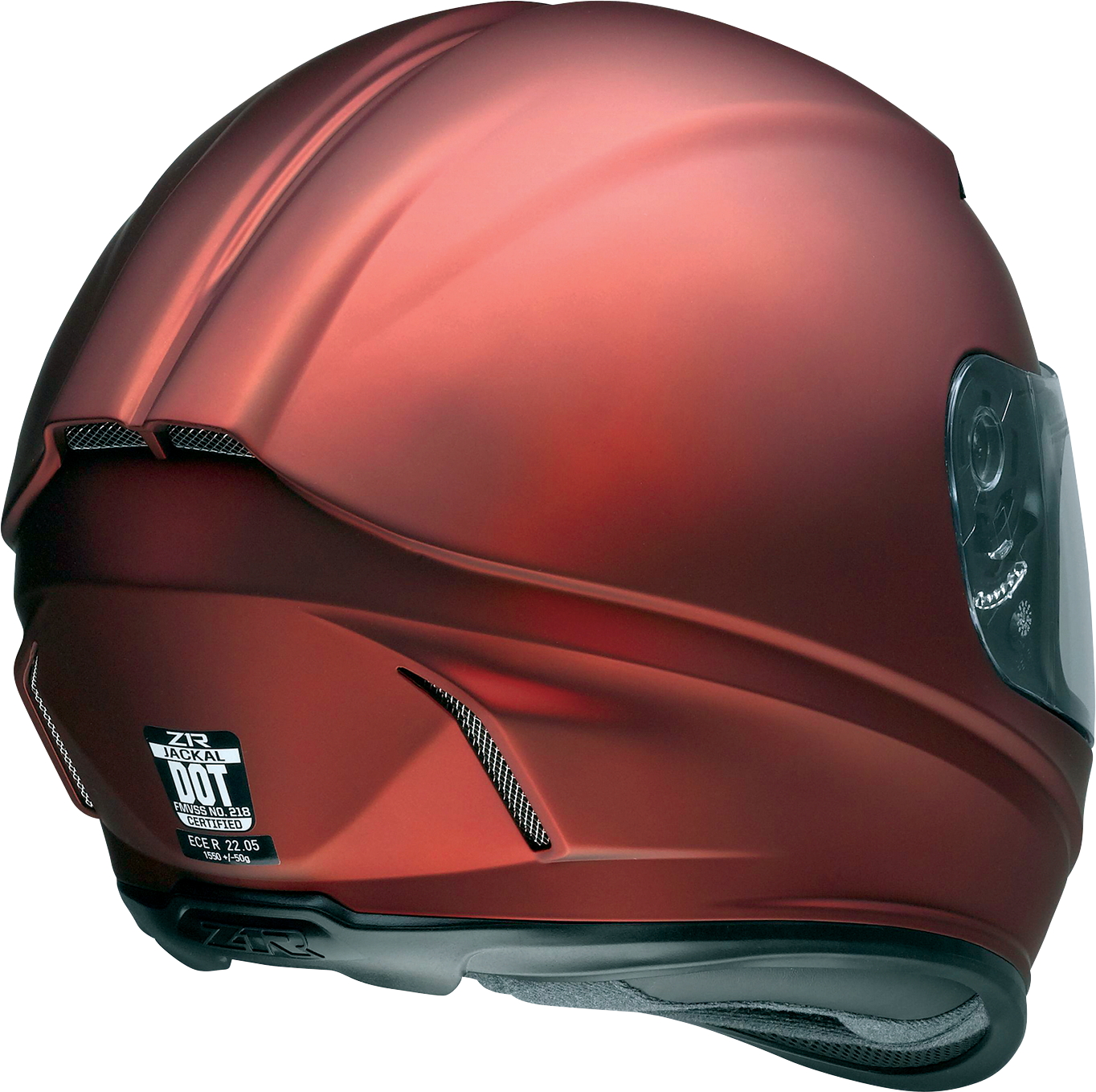 Z1R Jackal helmet satin red in XS size, featuring a sleek design with bold red finish and protective visor.