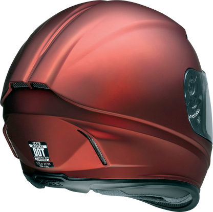 Z1R Jackal helmet satin red in XS size, featuring a sleek design with bold red finish and protective visor.