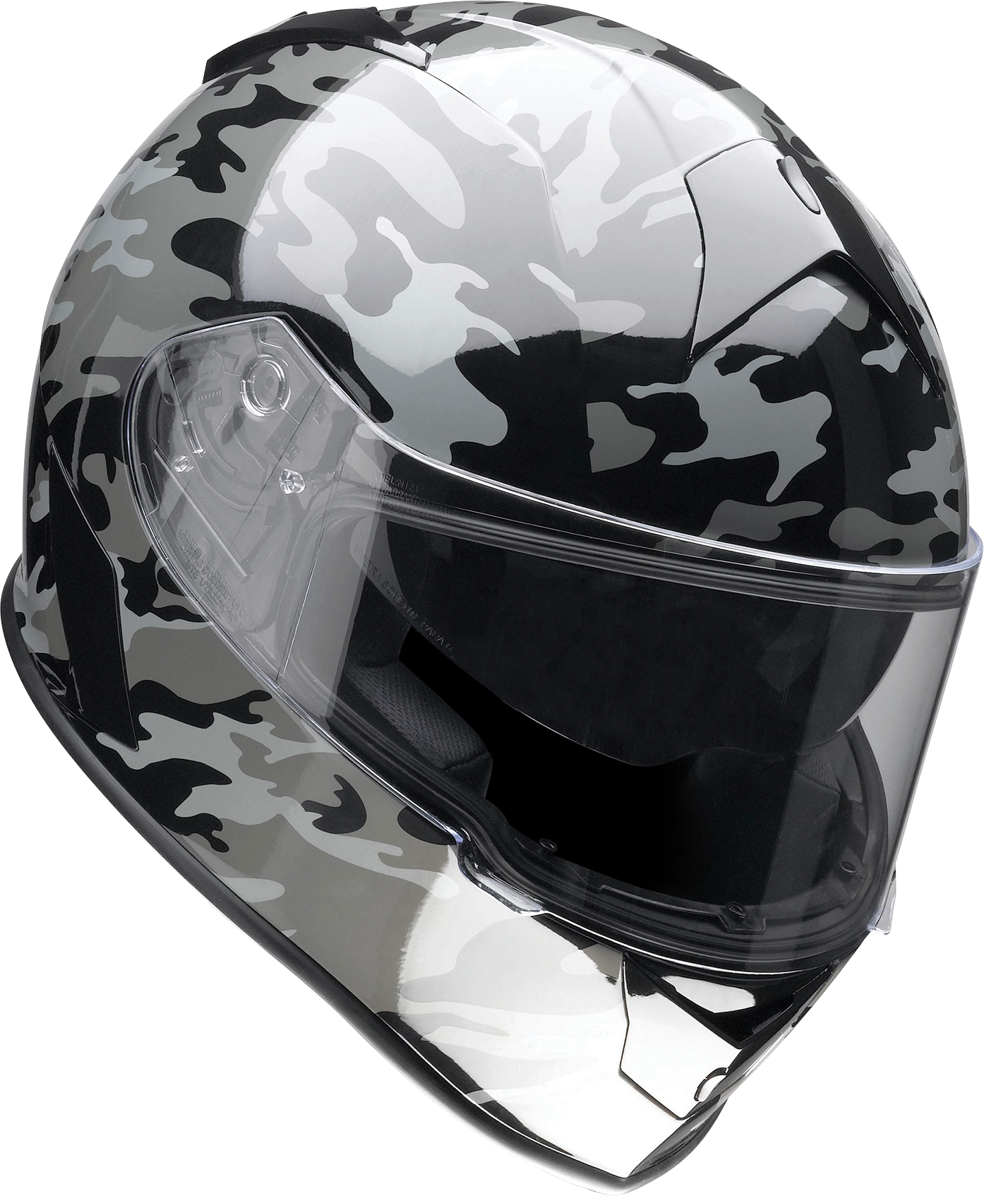 Z1R, Z1R Warrant Helmet - Camo Black/Gray, XS | Polycarbonate Shell, Drop-Down Sun Visor & Moisture-Wicking Liner
