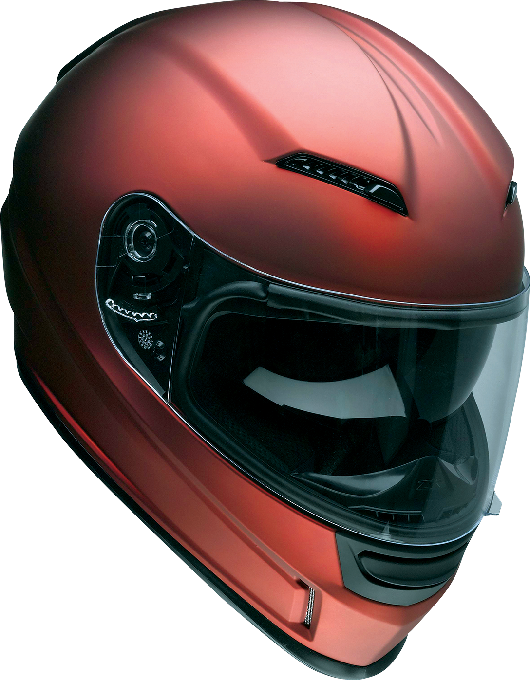 Z1R Jackal Helmet in satin red with XS size, featuring sleek aerodynamic design and detailed helmet graphics.