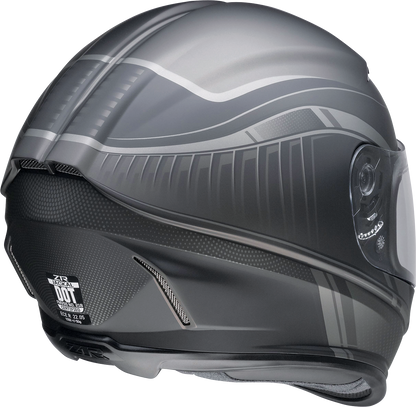 Z1R Jackal helmet in Dark Matter Stealth with aerodynamic polycarbonate shell and drop-down sun visor, size large.