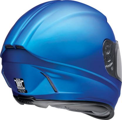 Z1R Jackal helmet in satin blue with XL size, featuring advanced safety and comfort features, shown from the side view.