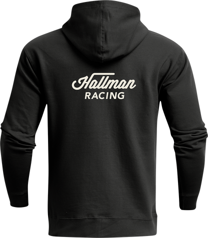 Black THOR Hallman Heritage Zip-Up Sweatshirt in Small size, featuring a front zipper and classic design.