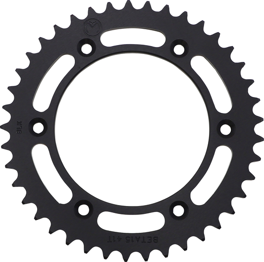 Black MOOSE OFFROAD 41-tooth aluminum rear sprocket for off-road motorcycles, model 1211-BET-41-10, with detailed teeth design.