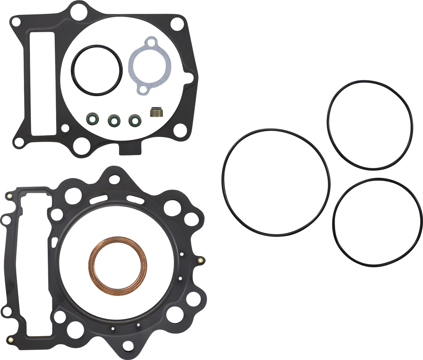 Moose Offroad Yamaha top end gasket kit, including multiple gaskets and seals, for engine repair and maintenance.