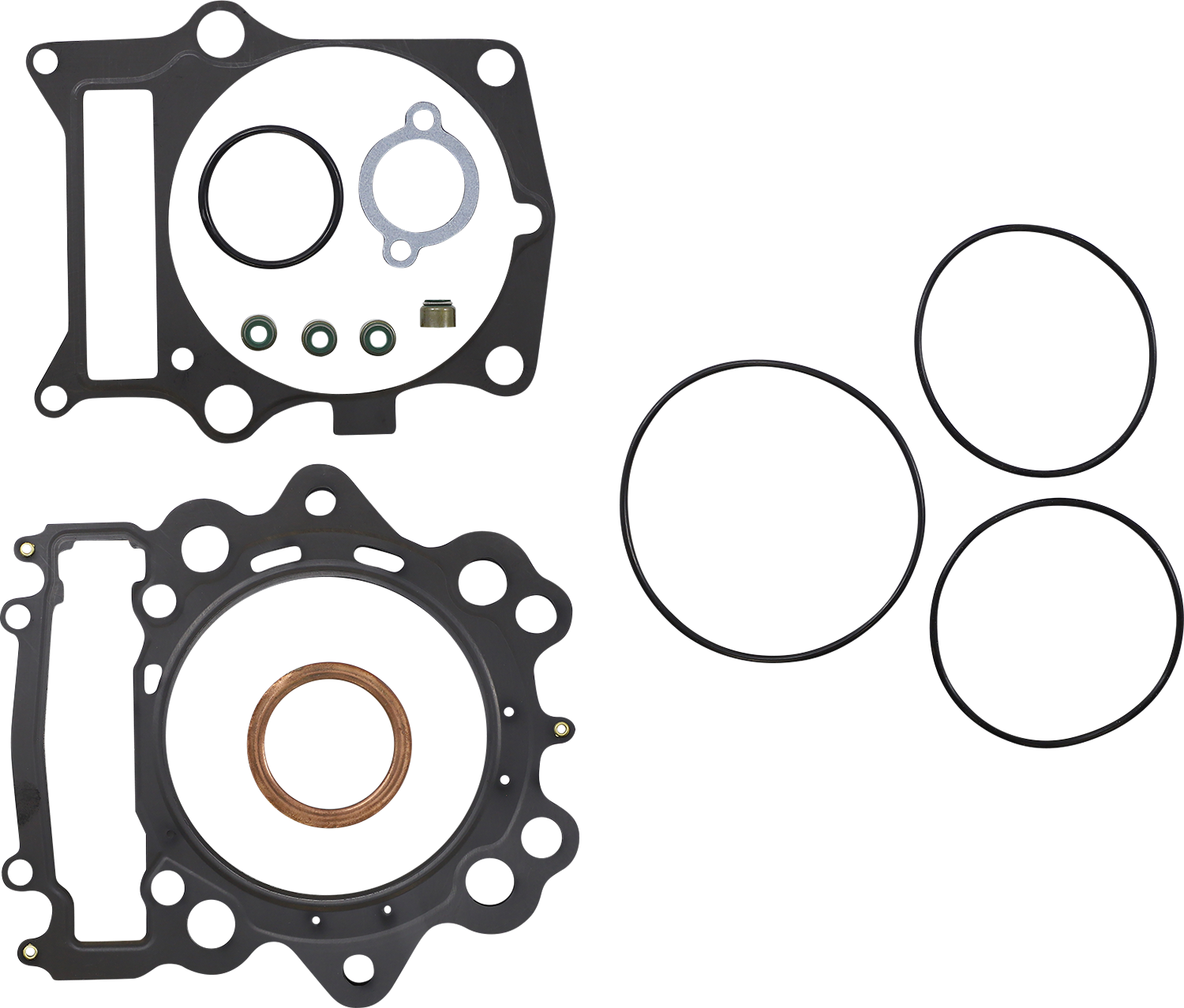 Moose Offroad Yamaha top end gasket kit, including multiple gaskets and seals, for engine repair and maintenance.