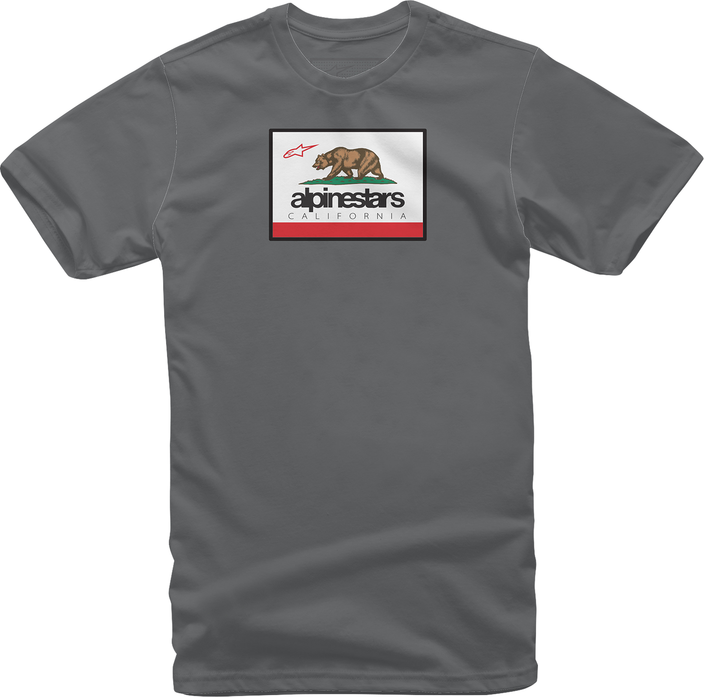 ALPINESTARS, Alpinestars Cali 2.0 T-Shirt - Charcoal Medium, 100% Combed Ring-Spun Cotton
