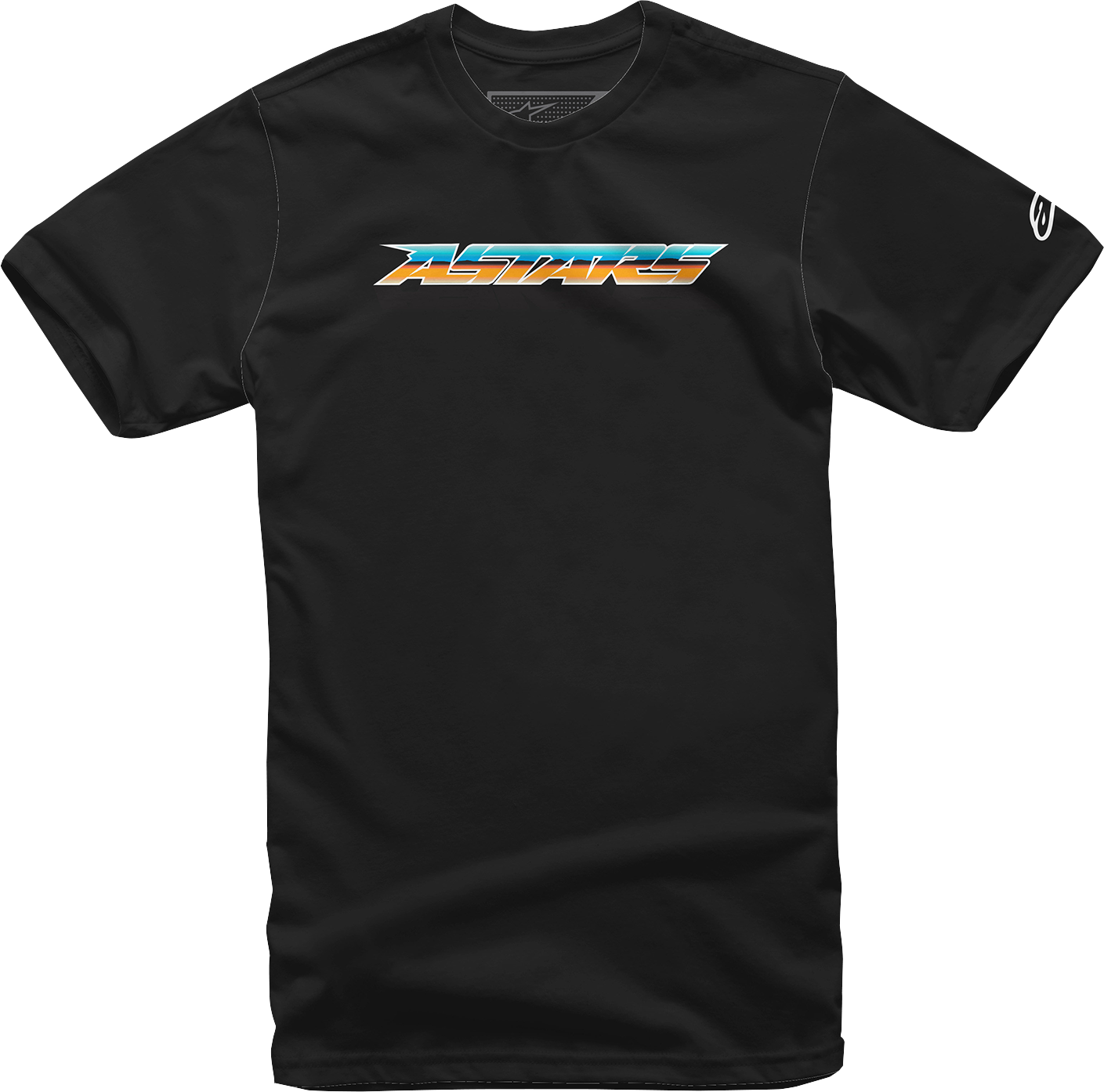 Black Alpinestars Chromium T-Shirt in 2XL with logo detail, showcasing the stylish casual wear from Alpinestars.