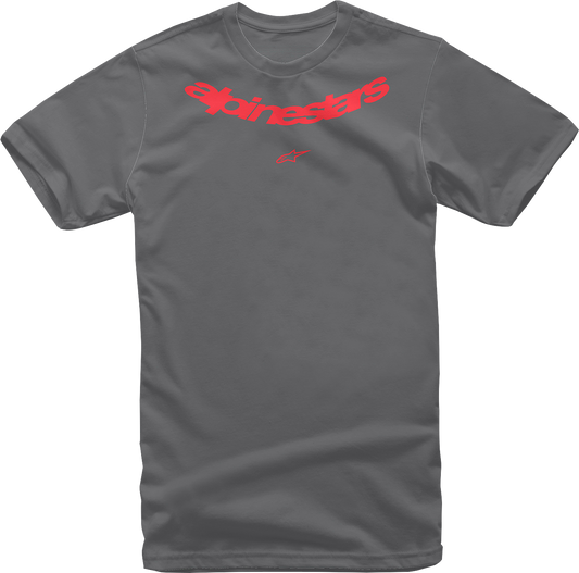 Alpinestars Lurv T-Shirt in charcoal color, 2XL, featuring a comfortable cotton fabric and graphic design.