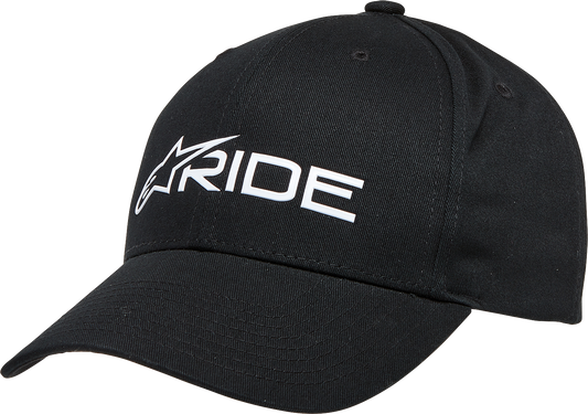 Alpinestars Ride 3.0 black and white hat, one size, with logo details visible in the image.