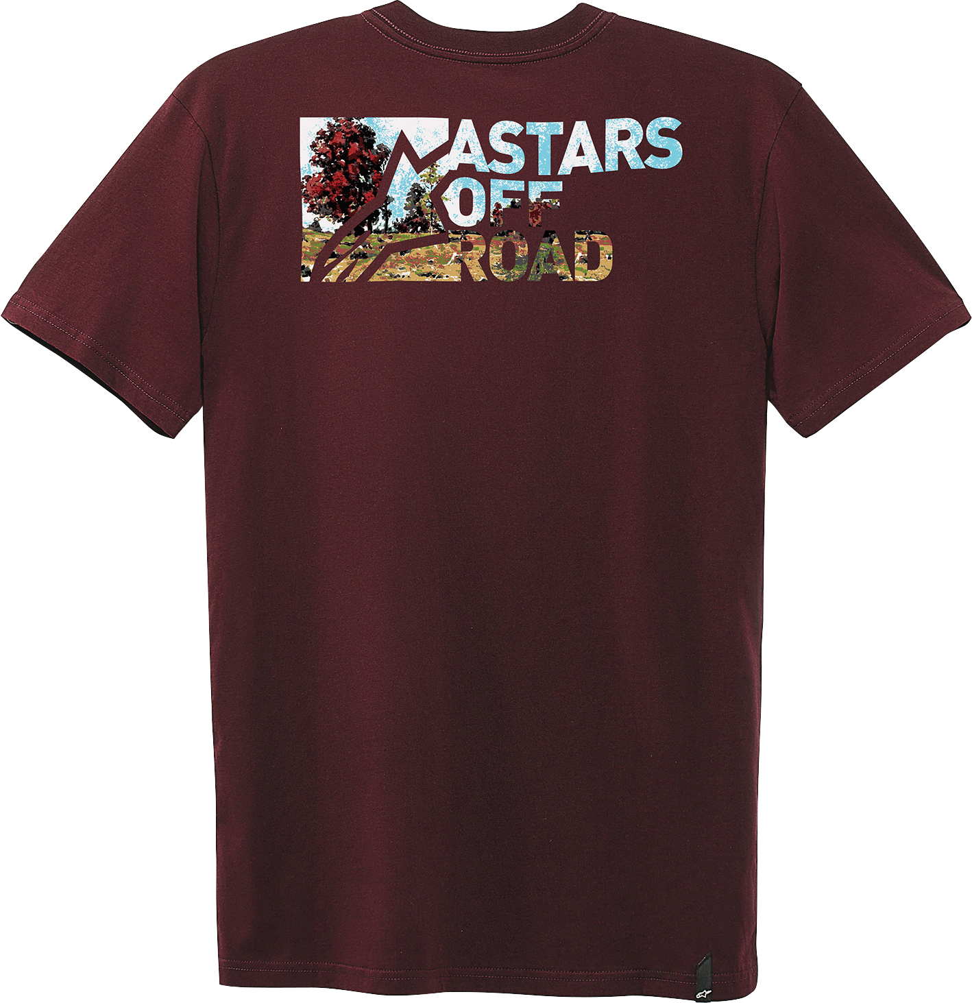 Alpinestars Painted T-Shirt in maroon, medium size, featuring a graphic design on the front, casual fit for everyday wear.