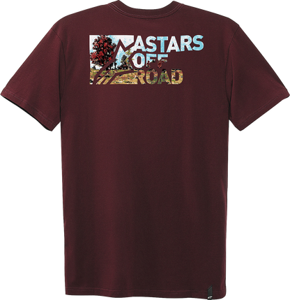 Alpinestars Painted T-Shirt in maroon, medium size, featuring a graphic design on the front, casual fit for everyday wear.