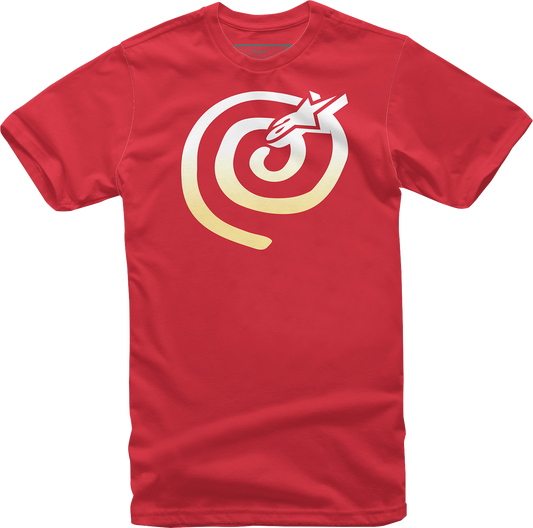 Alpinestars Mantra Faded T-Shirt for men in red, medium size, featuring a casual design with the AlpineStars logo.