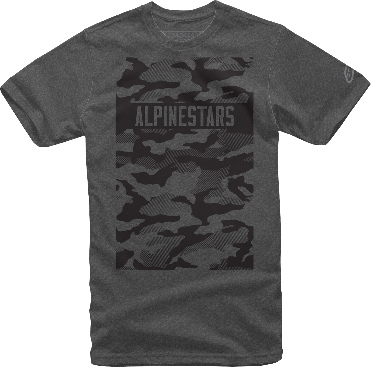 Alpinestars Terra T-Shirt in charcoal heather, XL, featuring a graphic design and made from 90% combed cotton.