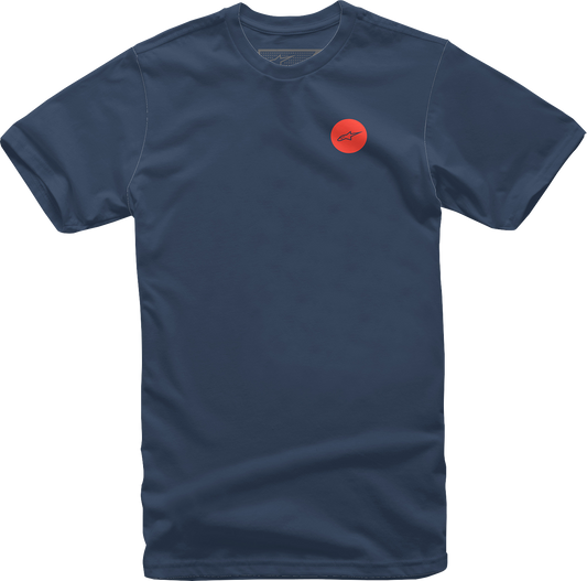 ALPINESTARS, Alpinestars Faster T-Shirt Navy 2XL – Comfortable 100% Cotton Graphic Tee
