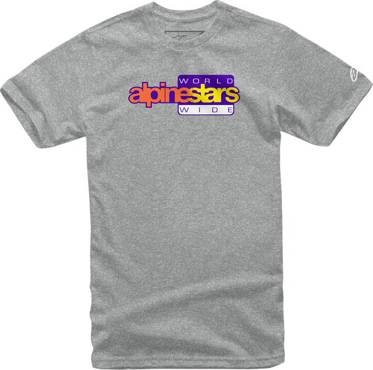 ALPINESTARS, Alpinestars World Wide Again Heather Gray T-Shirt - XL, Part #1232722361026XL