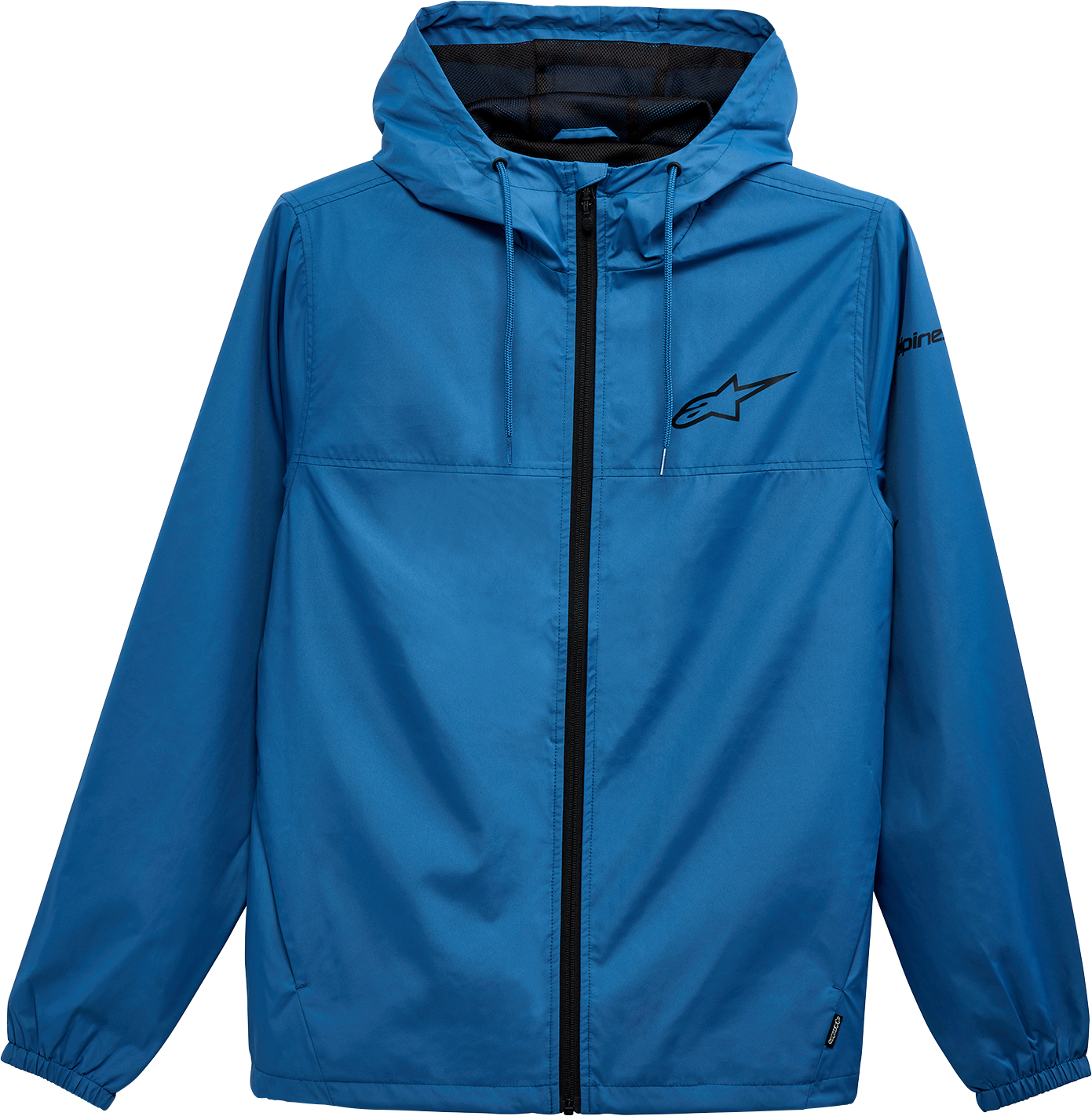 Alpinestars Treq Windbreaker Jacket in blue, size XL, shown with front view and lightweight fabric for outdoor wear.