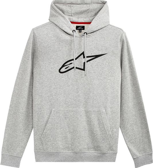Alpinestars Ageless V2 Hoodie in Heather Gray and Black, 2XL, featuring a casual fit and brand logo on the front.