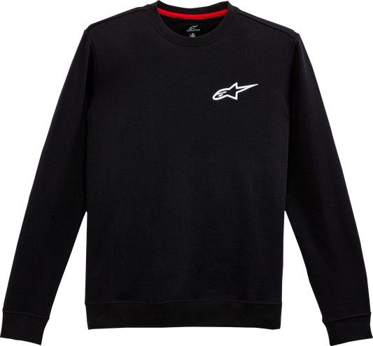 ALPINESTARS, Alpinestars Ageless Crew Fleece Black XL - Durable Cotton-Polyester Blend