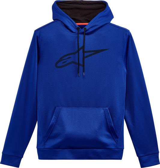Alpinestars Inception athletic hoodie in 2XL royal blue and black, featuring a casual fit and athletic design.