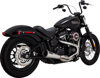 VANCE & HINES, Vance & Hines 27323 2-into-1 Upsweep Exhaust System in Brushed Stainless Steel