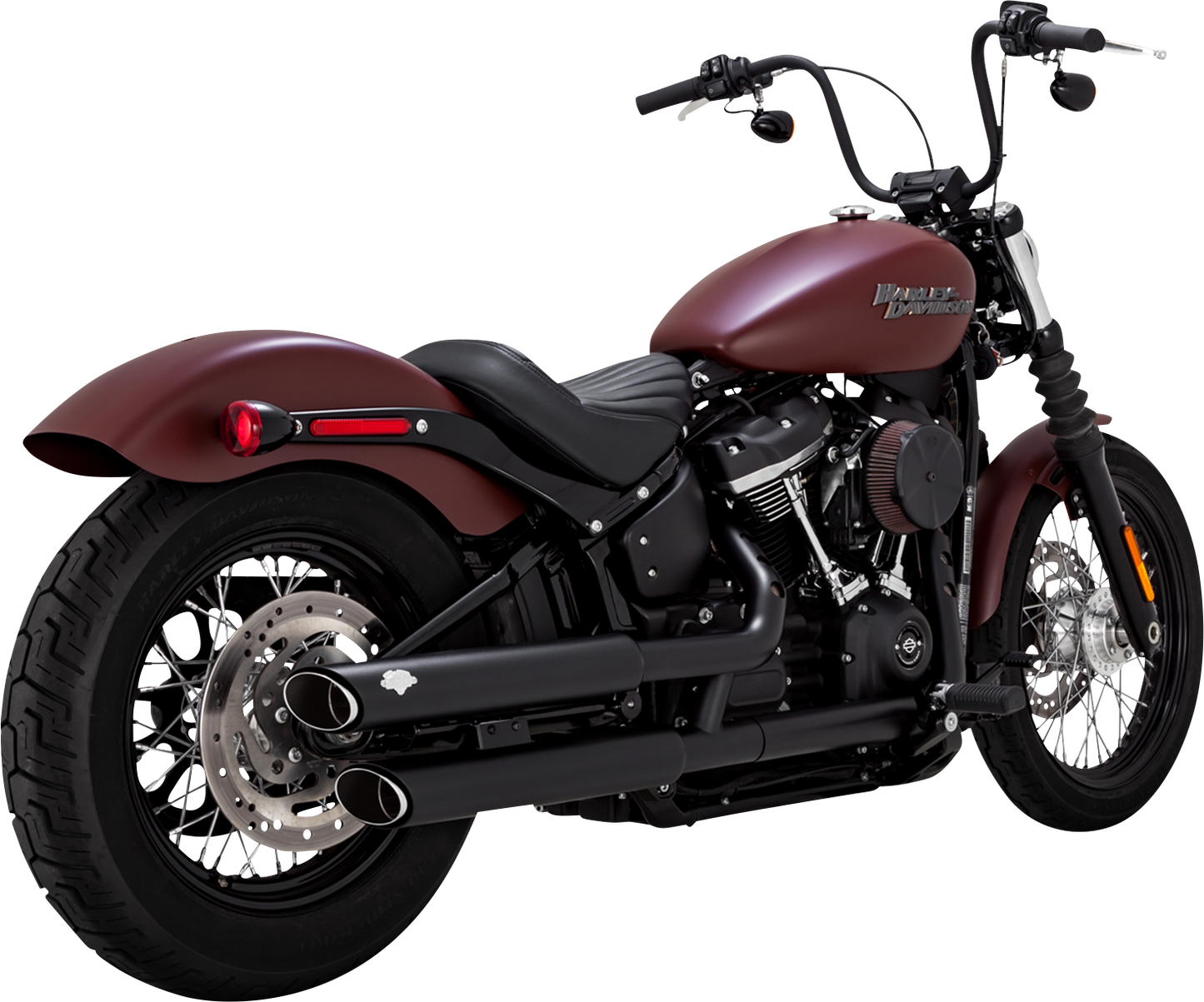 VANCE & HINES, Vance & Hines 3-Inch Twin Slash Slip-On Mufflers with PCX Technology – Black, Part 46376