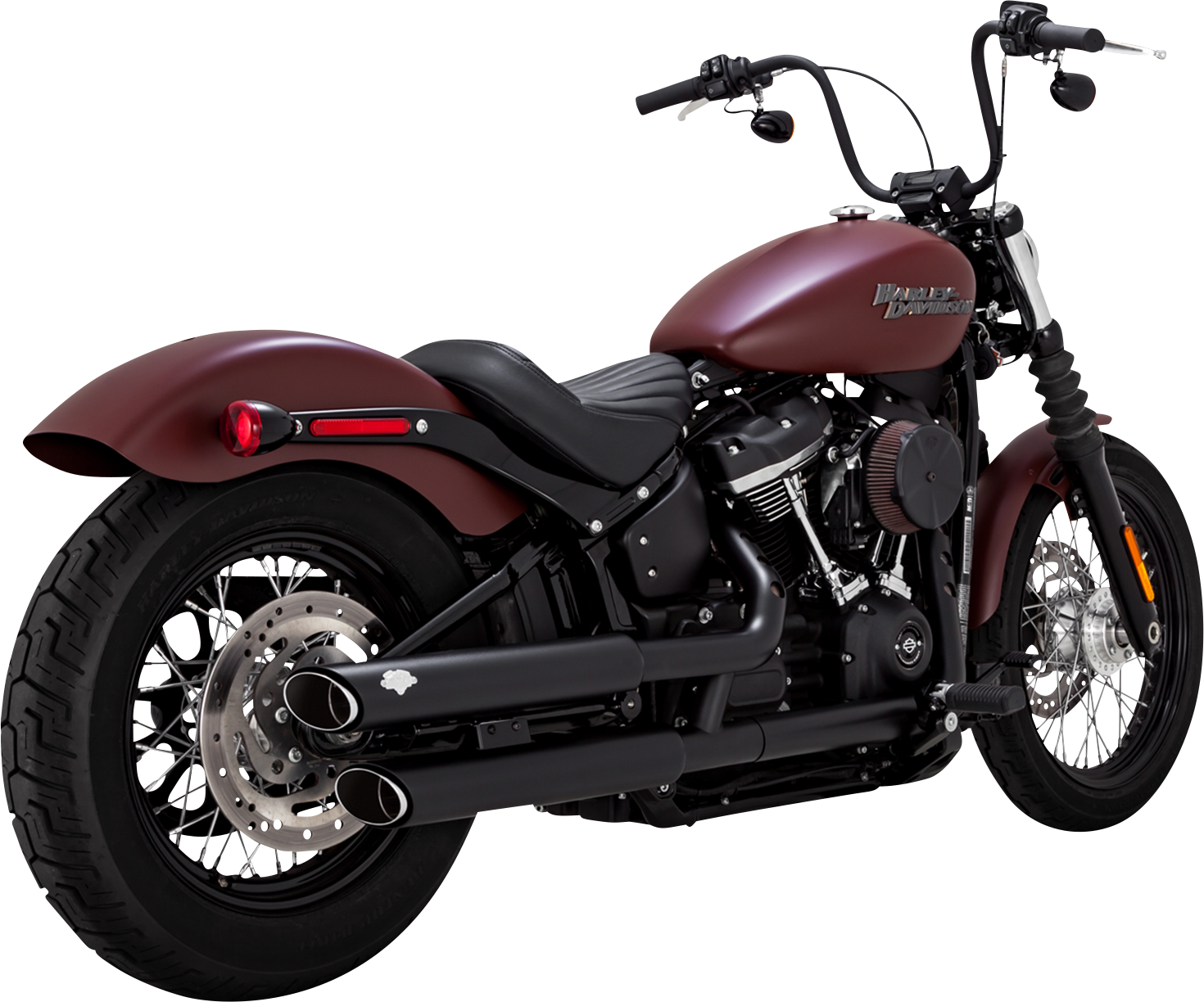 VANCE & HINES, Vance & Hines 3-Inch Twin Slash Slip-On Mufflers with PCX Technology – Black, Part 46376