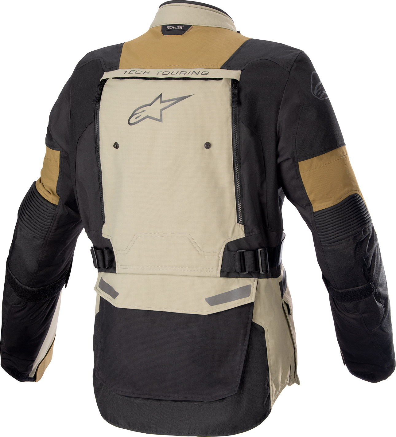 Alpinestars Bogota Pro Drystar® jacket in Vetiver Military Olive, small size, displayed on a hanger showing its rugged outdoor design.