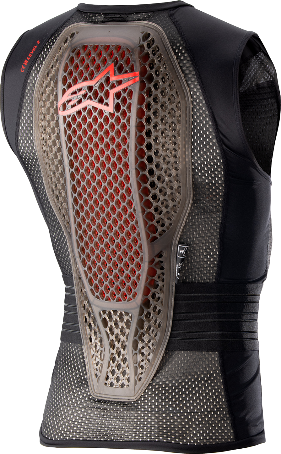 Alpinestars Nucleon Flex Pro protection vest in black and red, size XL, designed for motorcycle safety and impact absorption.