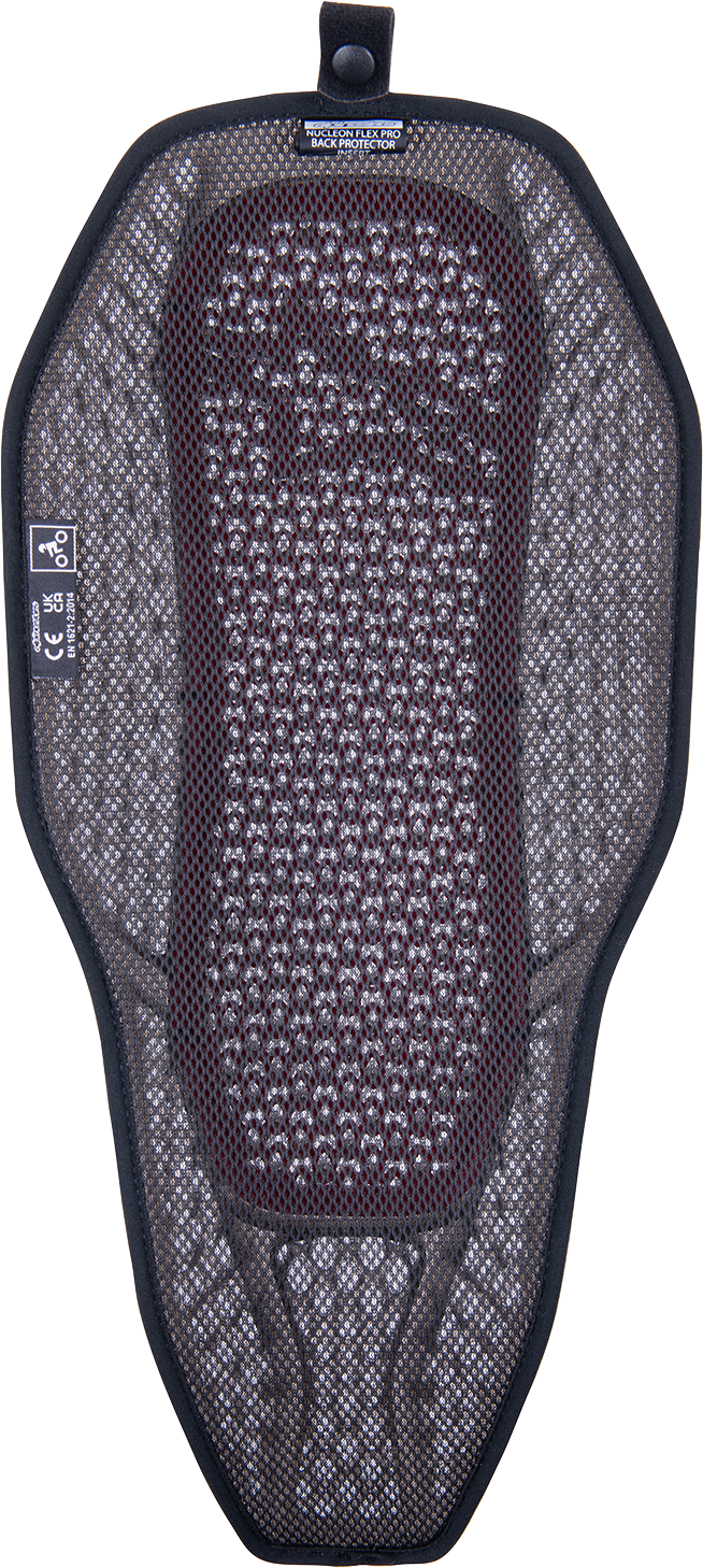 ALPINESTARS, Alpinestars Nucleon Flex PROi Full Back Protector Insert - Small, Transparent Smoke/Red - Part 6526323-003-S