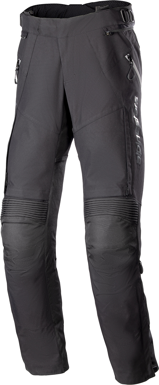 Alpinestars Stella Bogota Drystar motorcycle pants in black, medium size, featuring protective riding gear design.