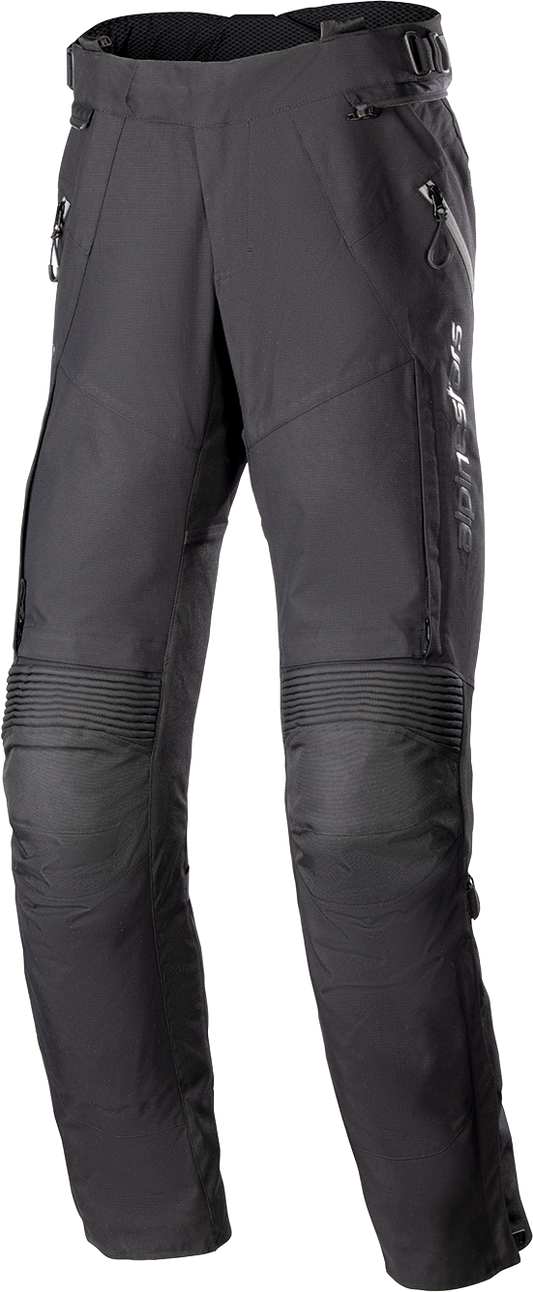 Alpinestars Stella Bogota Drystar motorcycle pants in black, medium size, featuring protective riding gear design.