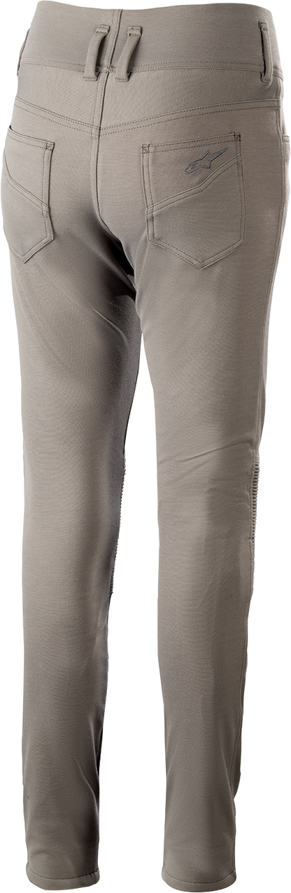 Alpinestars Stella Banshee Pants in Vetiver Tan, size XL, showcasing lightweight motorcycle riding pants with reinforced knee areas.