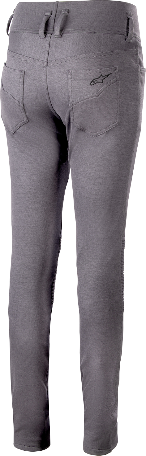 Alpinestars Stella Banshee motorcycle riding pants in gray, size XL, showing durable fabric and protective design for motorcyclists.