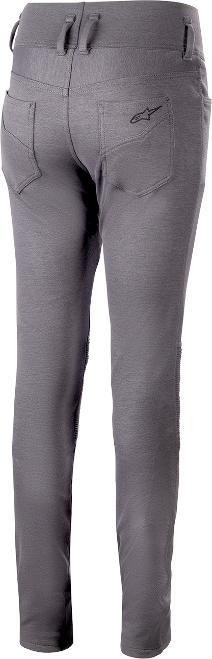 Alpinestars Stella Banshee motorcycle riding pants in gray, size XL, showing durable fabric and protective design for motorcyclists.