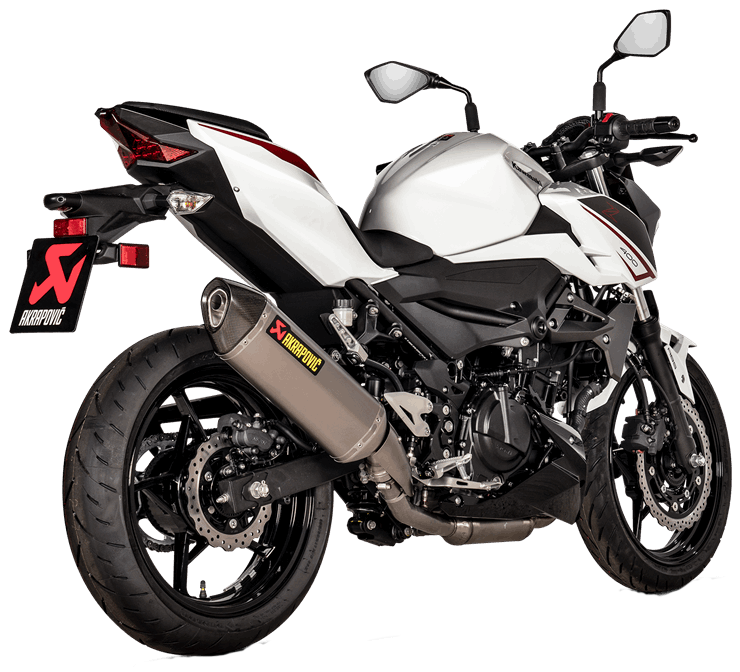 AKRAPOVIC slip-on titanium muffler for motorcycles, featuring sleek design and performance-enhancing features.