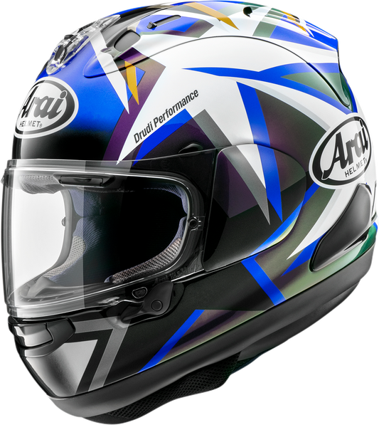 Arai Corsair-X Vinales-5 motorcycle helmet in small size with detailed graphics and ventilation features.