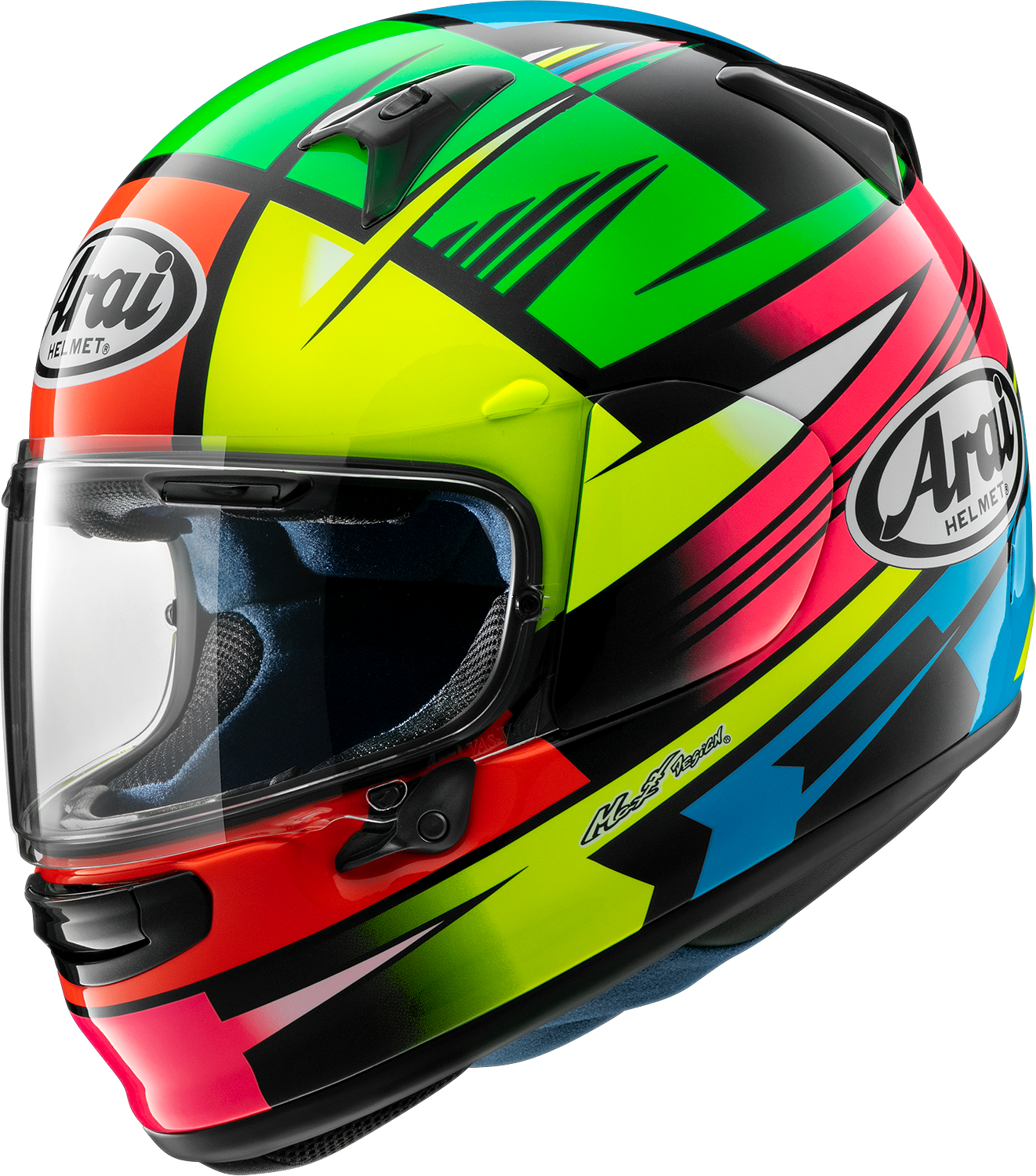 Arai Helmets Regent-X Rock Multi motorcycle helmet in medium size with colorful rock pattern design